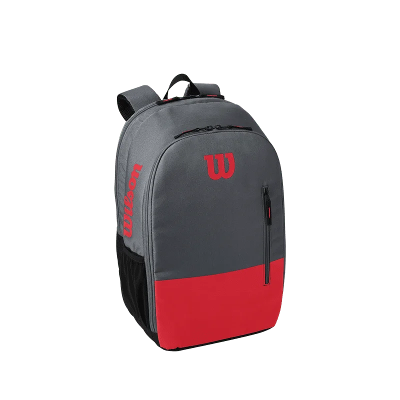 

Team Tennis Racquet Backpack, 2-Racket Pocket, Red/Gray