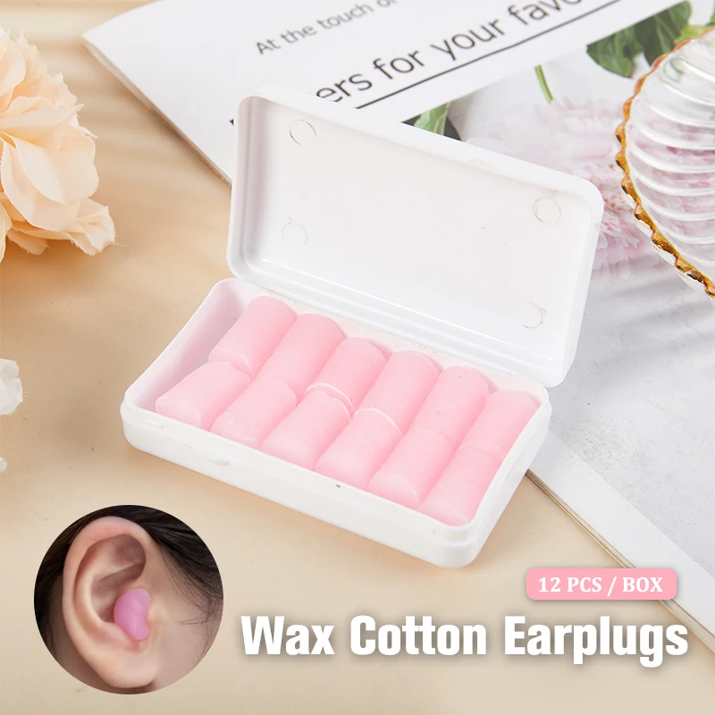 

6Pair Wax Ear Plugs Sleep Anti-Noise Snoring Earplugs Noise Cancelling Moldable For Sleeping Noise Reduction Protect Hearing Tra