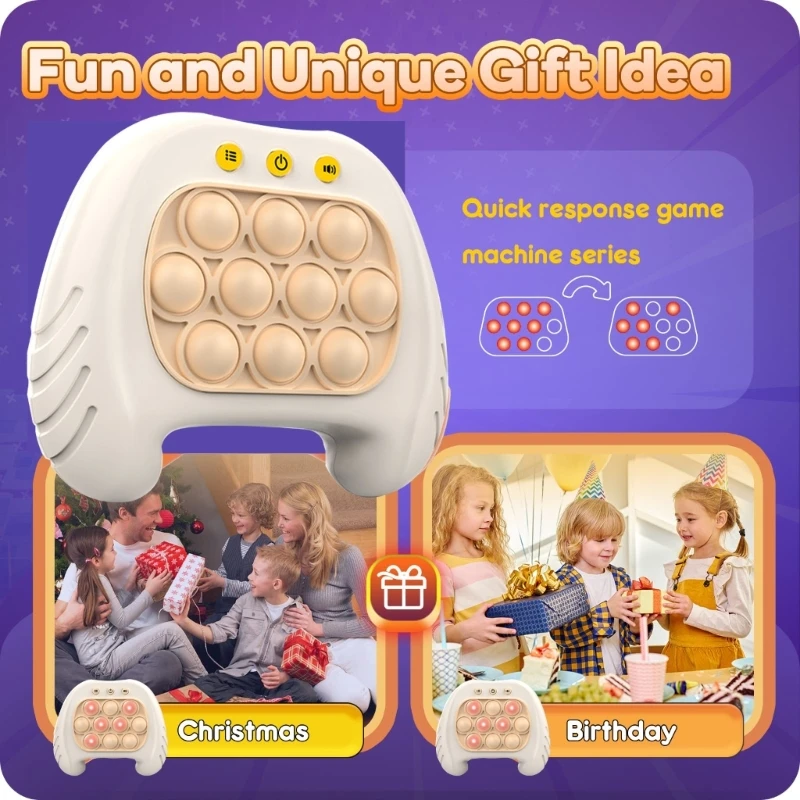 

Handheld Console Light Up Game Toy Sensory Toy Educational Puzzle Game Machine with Sound 3-9Y Kids Boy Girl Gift