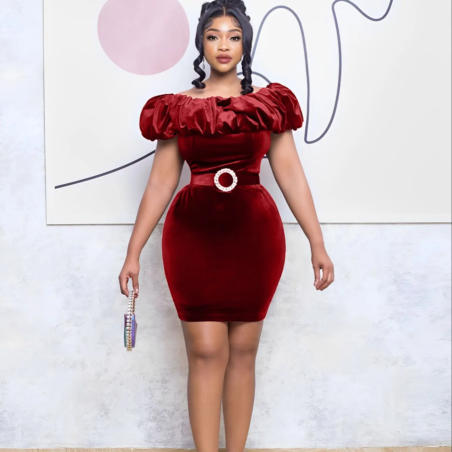 

Элегантные африканские платья для женщин с открытыми плечами Сексуальные вечерние женские платья Дашики Анкара наряды халат женская одежда