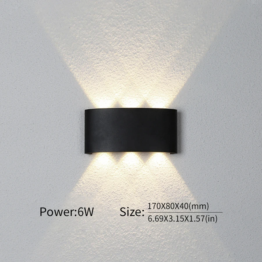 

LED настенный светильник 6 Вт белый/черный
