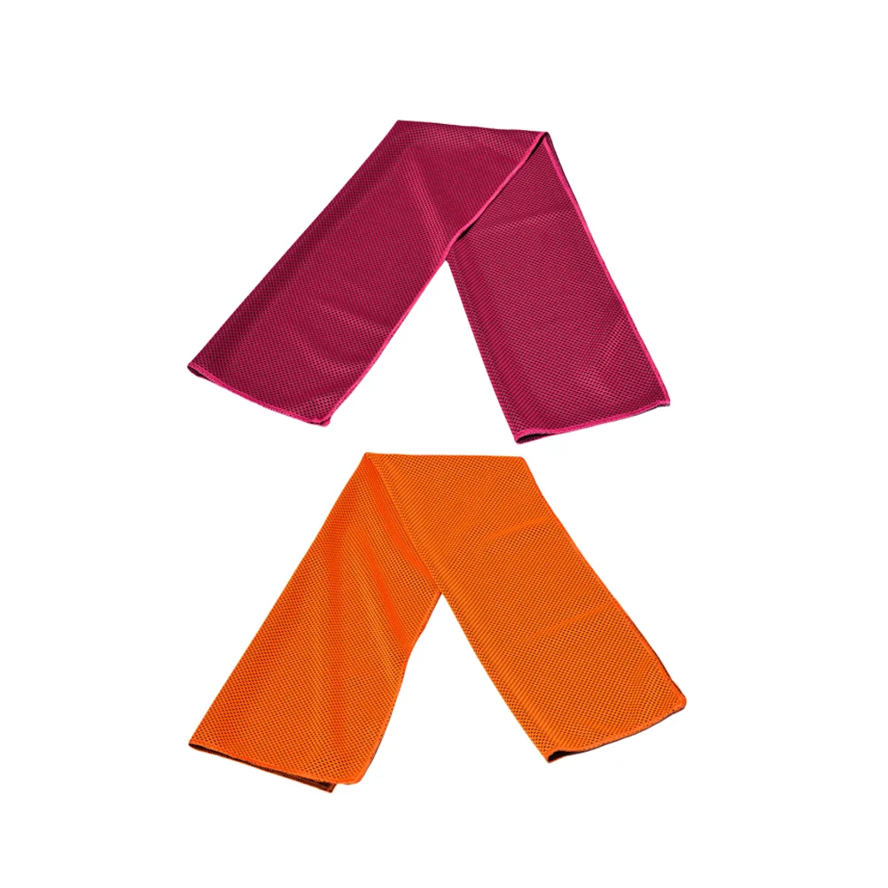 

2 Pcs Quick Dry Towel Fitness Sports Microfiber Cooling Towel Sports Supplies for Outdoor Running Camping Yoga Gym (Orange,