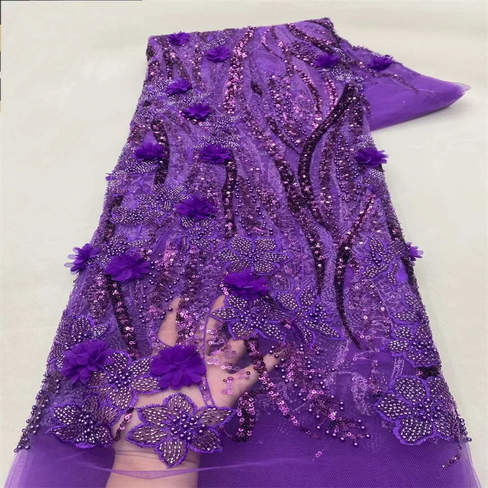 Новое поступление африканская кружевная ткань 2024 Высококачественная вышивка 3D