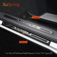for vw tiguan mk2 2016 2017 2018 2019 2020 2021 europe version car scuff plate door sill trim welcome pedal accessories
