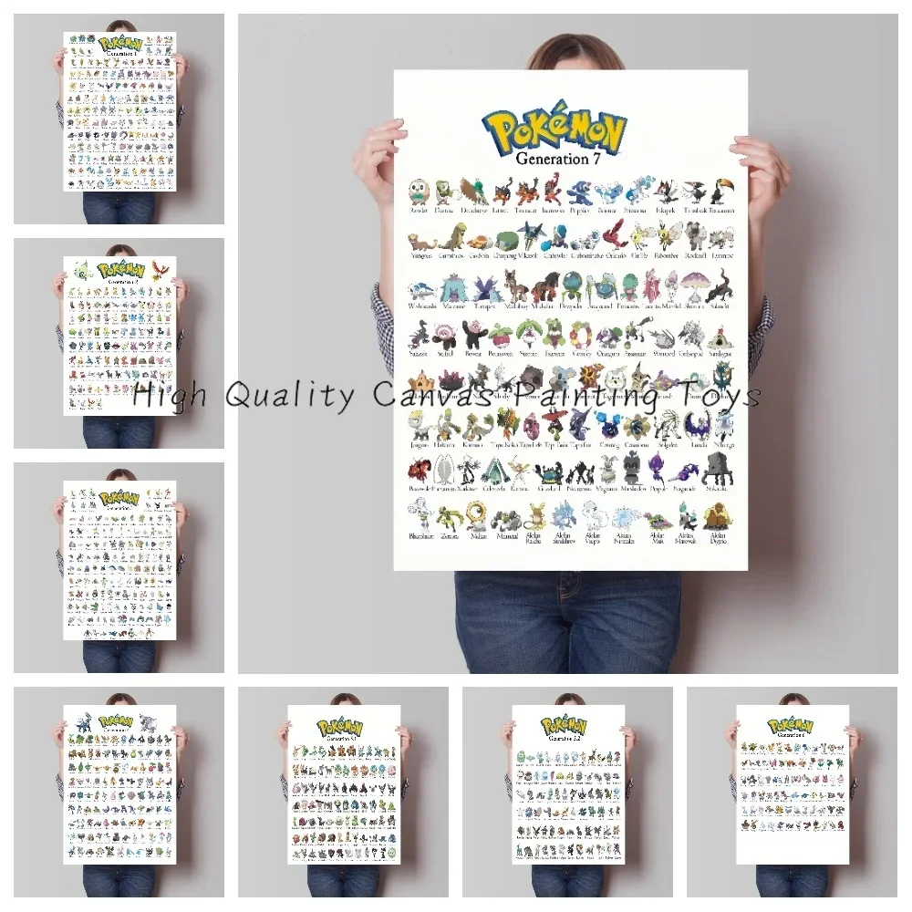 Картина на холсте с изображением покемона Пикачу