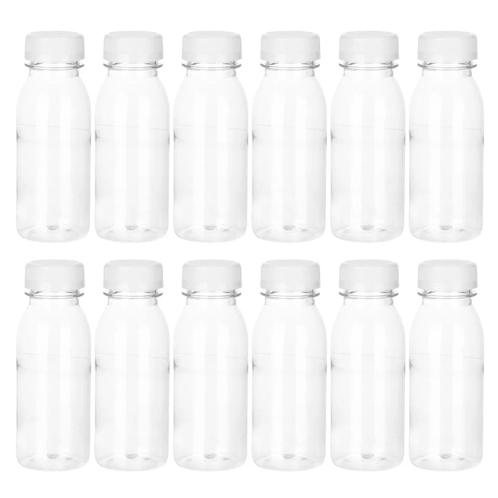 

Bottles Bottle Plastic Clear Water Drink Empty Lids Smoothie Caps Beverage Mini Containers Reusable Drinking Juicing Jars Jug