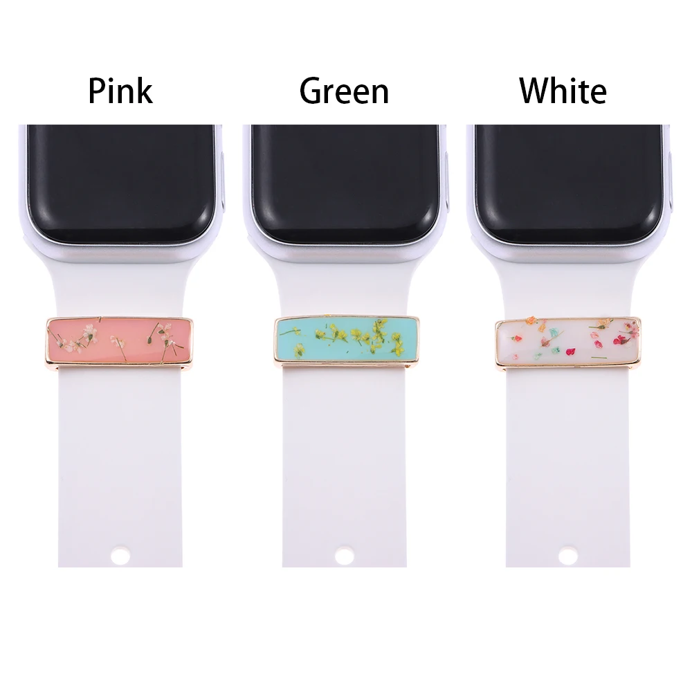 Браслет для Apple Watch металлические подвески Декор капля глазурь цветок кольцо