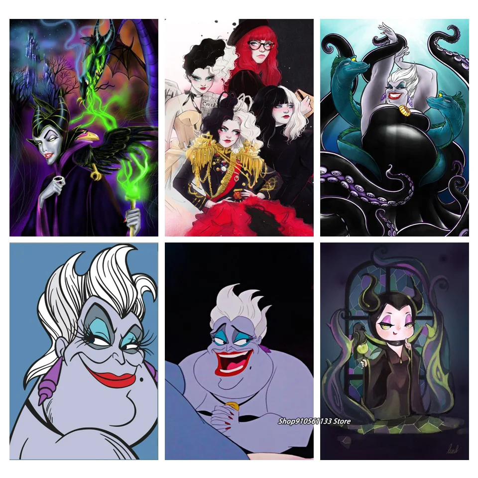 

Алмазная живопись, набор мультяшных персонажей, хобби, искусство «сделай сам», круглая картина, сказочная принцесса, Алмазная мозаика, выши...