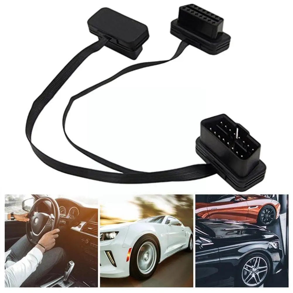 

Автомобильный удлинитель Obd, один точечный два/один буксир, два локтя м, удлинитель, плоский соединительный кабель, диагностический кабель ...