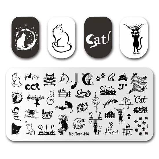 Маникюрный набор для стемпинга ногтей с новогодними буквами