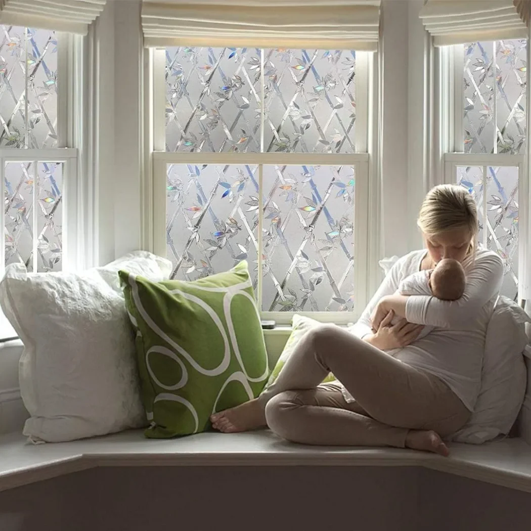 1 рулон стеклянной пленки 45x100 см 3D клеящаяся пленка для конфиденциальности