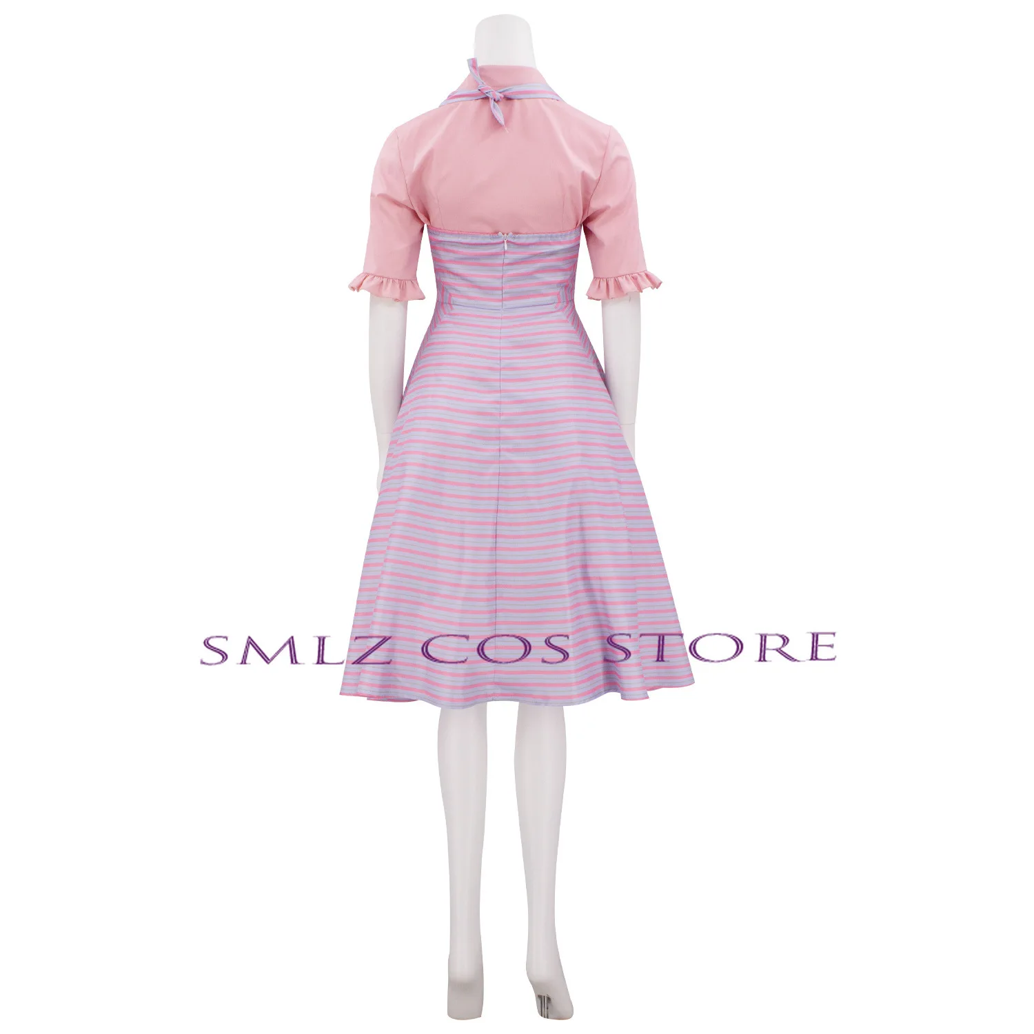 Женский костюм ведьмы для косплея Глинды платье в полоску топ на Хэллоуин