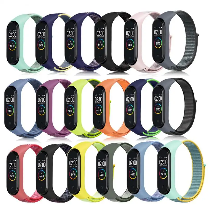 

Ремешок нейлоновый для Xiaomi Mi Band 7 6 5 4 3, спортивный Воздухопроницаемый сменный Браслет для Miband 6 5 4