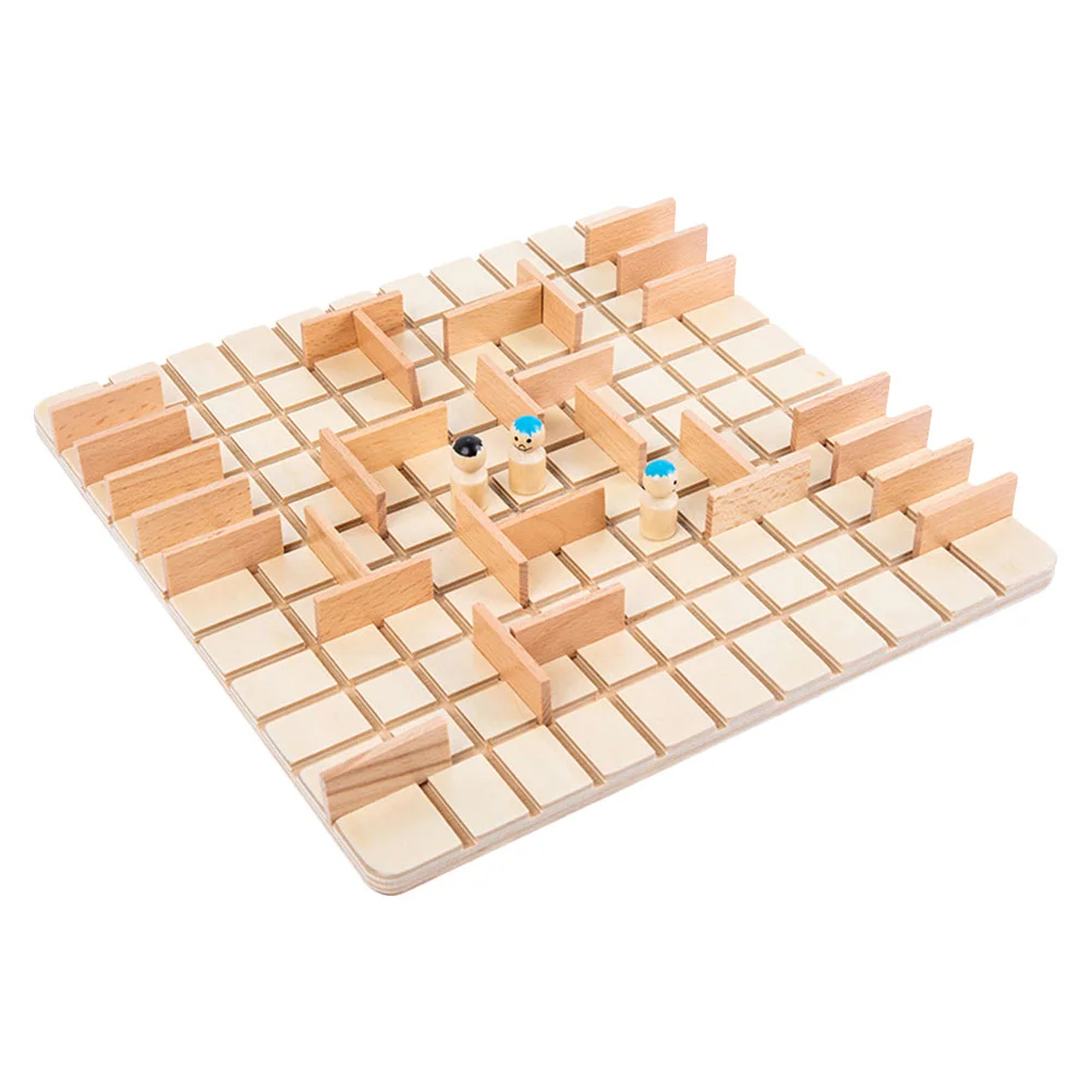 

1 Set of Interesting Chess Playthings Wooden Maze Board Game Toys for Kids