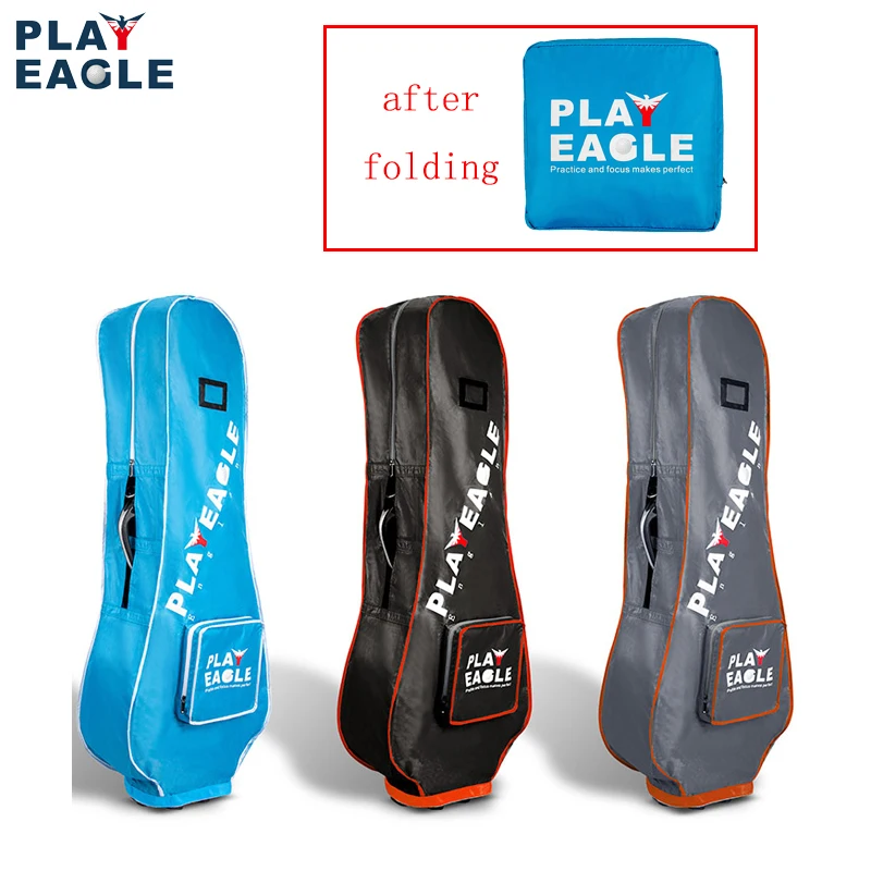 PLAYEAGLE Golf Rain Cover Bag Waterproof and Dustproof Protable Foldable Golf Travel Cover Bag Raincover in Blue//Gray Color