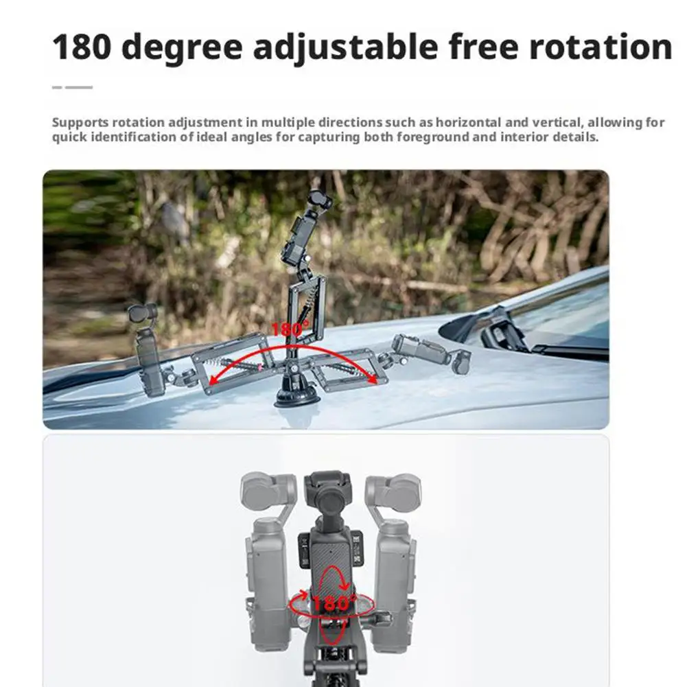 Для DJI Pocket 3/осе Z 4 ось автомобильный кронштейн на присоске для спортивной камеры