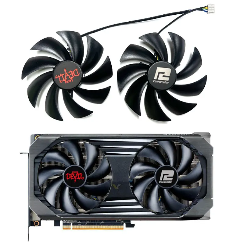 Новинка 95 мм для POWERCOLOR Radeon RX6600 6600XT 6650XT Red Devil/Hellhound сменный вентилятор видеокарты
