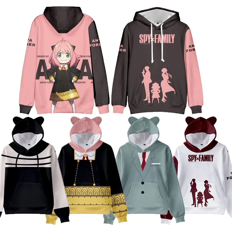 

2 To 14 Years Kids Hoodies Spy X Family Anya Forger Clothing Boys Girls Hoodie Sweatshirt Outerwear Jacket Coat Children Clothes