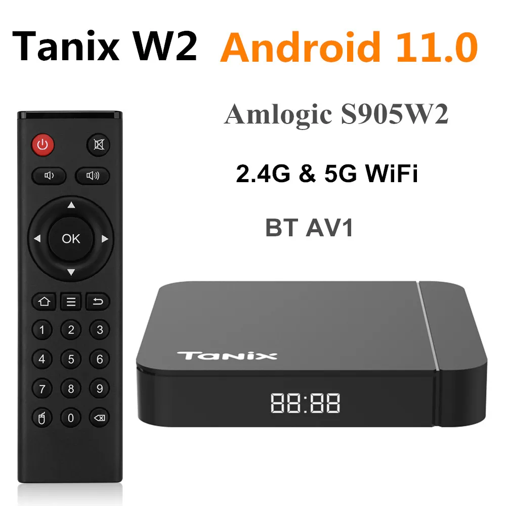 ТВ-приставка Tanix W2 на Android 11,0, Amlogic S905W2, 2 + 16 ГБ, H.265