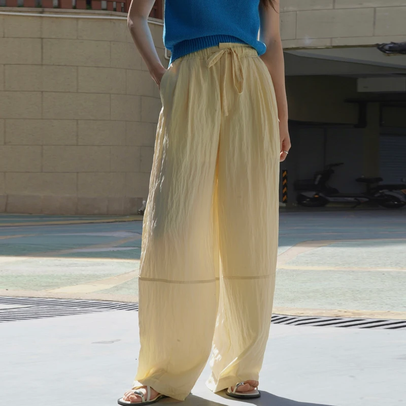 Женские брюки в Корейском стиле Johnature повседневные свободные дышащие Слаксы с