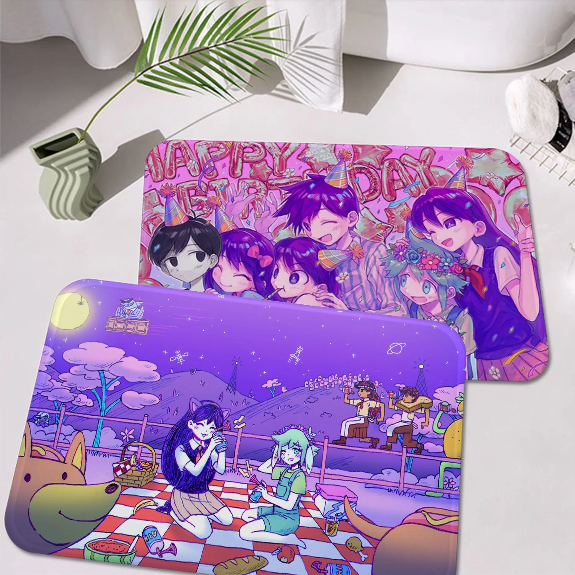 

Omori Game Bath Mat Washable Non-Slip Living Room Sofa Chairs Area Mat Kitchen Doormat Area Rug