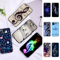 maiyaca music notes pattern phone case for iphone 11 12 13 mini pro max 8 7 6 6s plus x 5 se 2020 xr xs funda cover