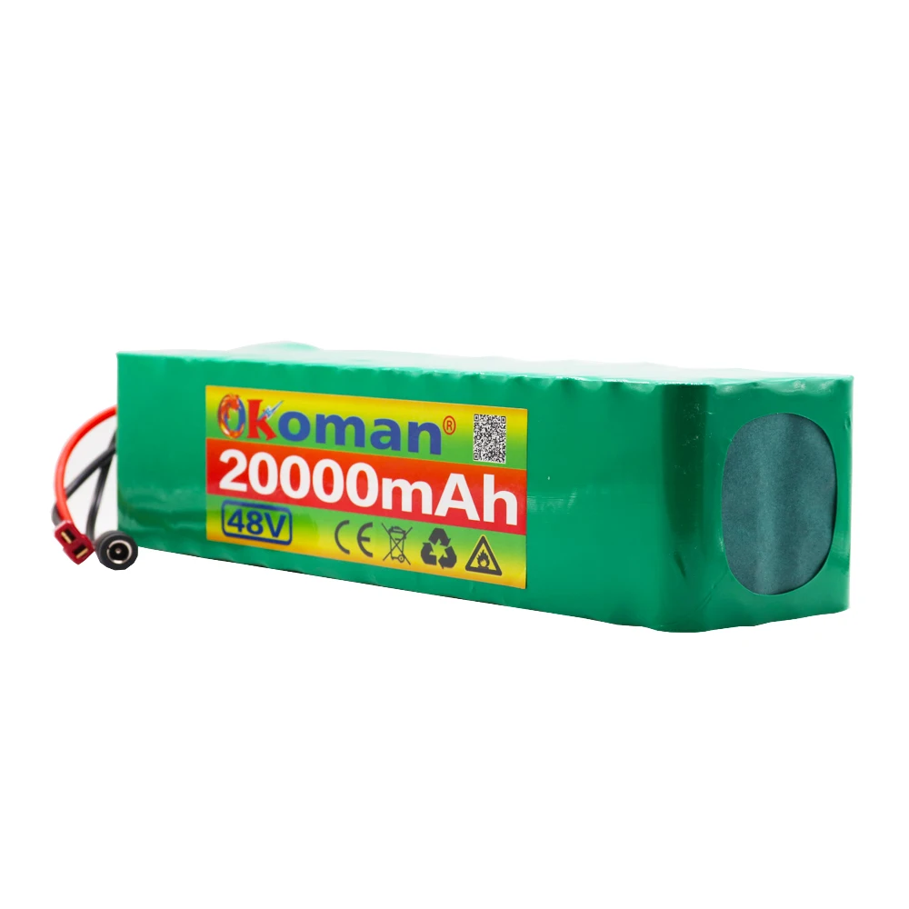 Аккумулятор 48 В 13S3P 20 Ач 1000 Вт аккумулятор высокой мощности 54 2 в 20000 мАч индикатор
