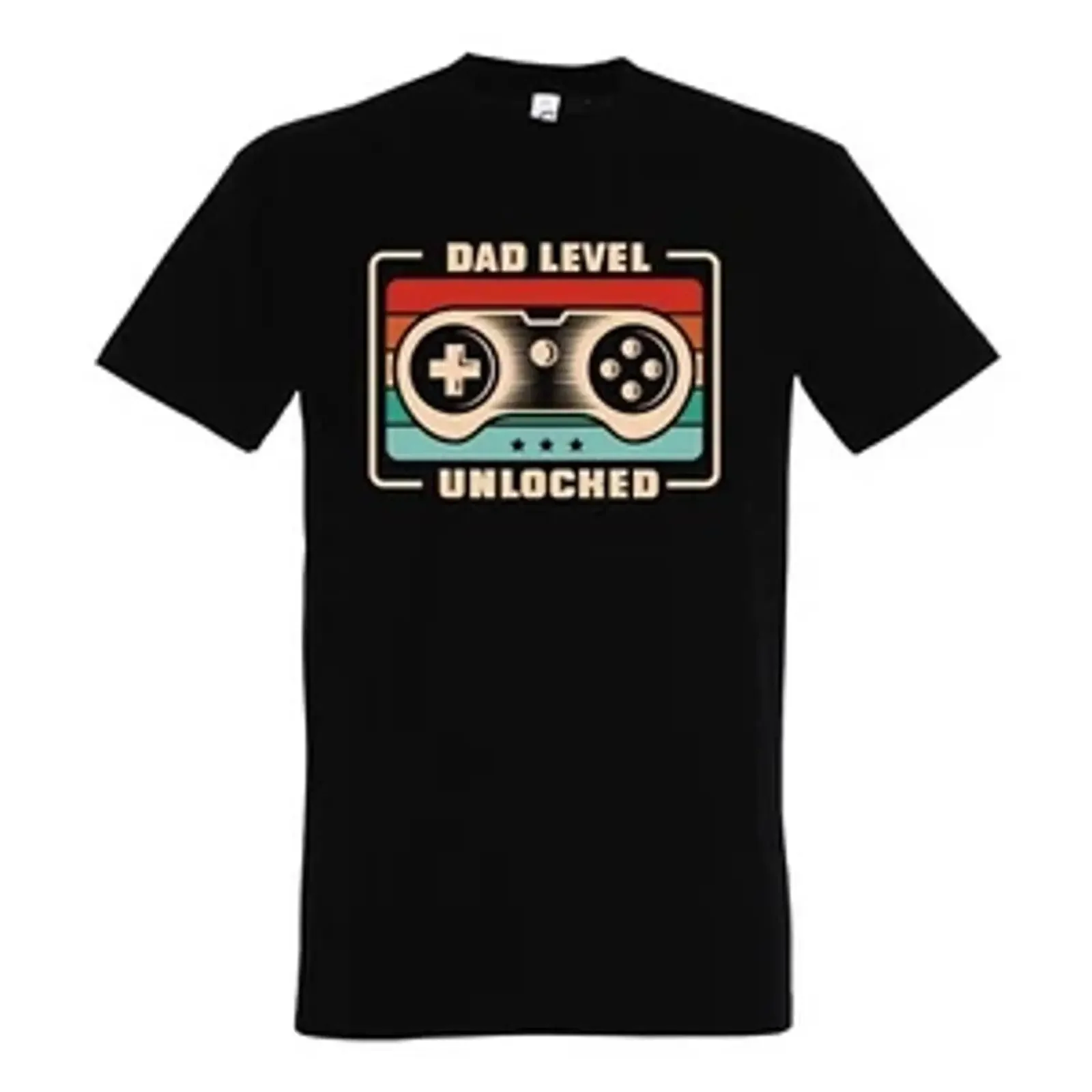 Фото Мужская футболка Youth Designz Dad Level Unlocked с принтом, забавная, винтажная, с эффектом потертости, удобная, повседневная, слегка свободного кроя №1