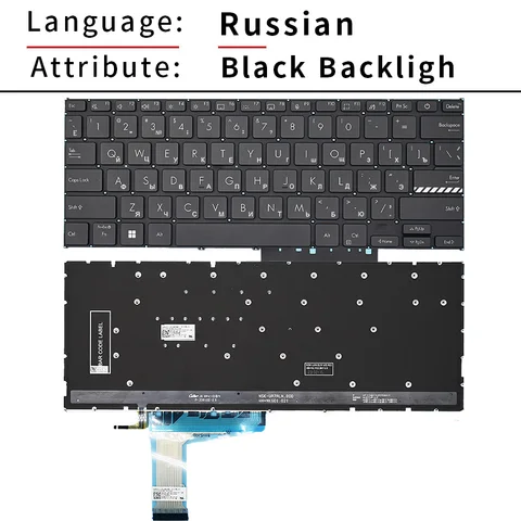 NEW US/RU Russian Backlit Laptop Keyboard For Asus VivoBook F1402 M1403 X1403Z ADOL14Z X1403V X1403VA X1404V X1404Z