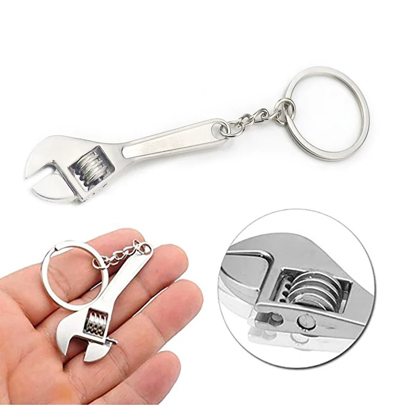 

KeyRing Combination Tool Creative Wrench Spanner Key Utility Pocket Clasp Ruler Hammer Wrench Pliers Shovel Pendant Ornaments