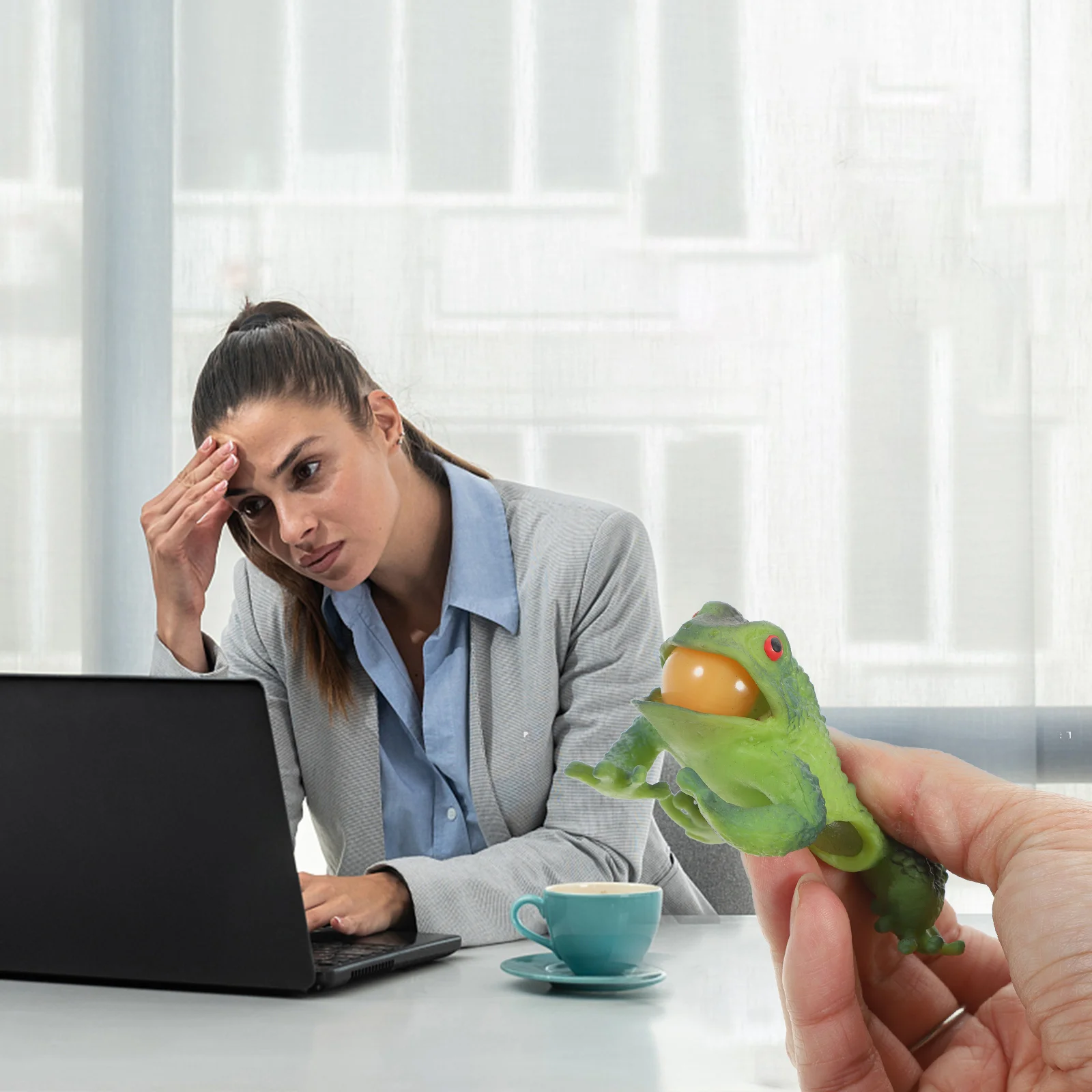 

3 Pcs Frog Squeeze Toys Figurine Kids Elastic Party Tpr Stress Toad Simulated Child