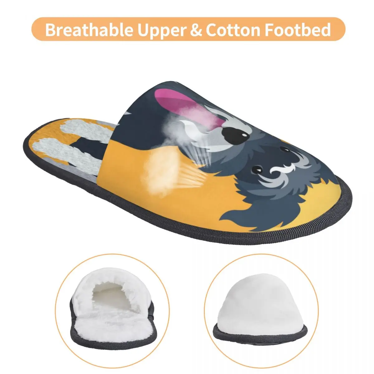 Зимние тапочки для женщин и мужчин модные пушистые теплые собак миниатюрные