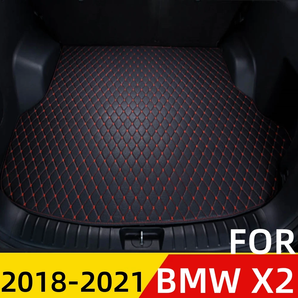 

Коврик для багажника автомобиля для BMW X2 2018 19 20 21, любой погоды, XPE, плоский боковой задний ковер, коврик для груза, подкладка для багажника, автозапчасти, багажник