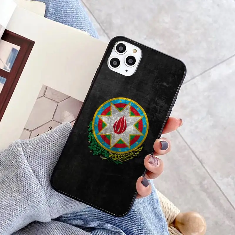 Чехол для телефона с флагом Азербайджана iPhone 11 12 13 Mini Pro Max 8 7 6 6S Plus X 5 SE 2020 XR XS -