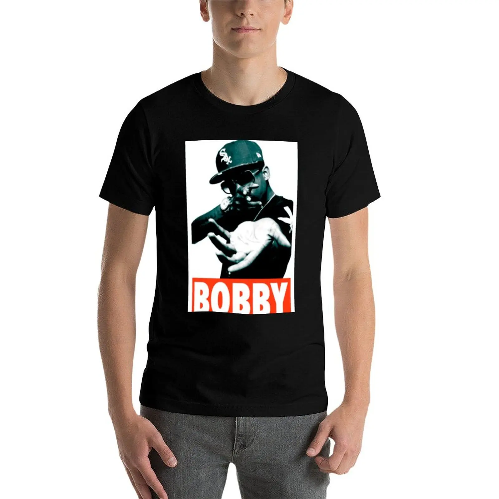 Фото Футболка Bobby Shmurda Dance, футболки с аниме-принтом для мужчин, мужская футболка, хлопковая футболка высокого качества №3