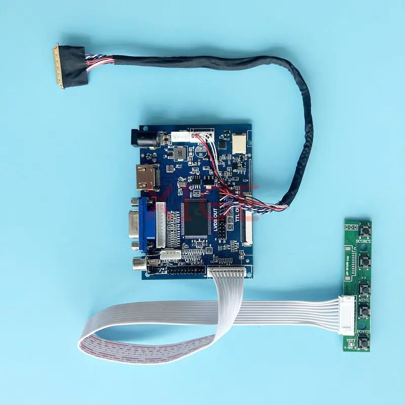 

Плата драйвера контроллера для B133XW04 B133XW07, HDMI-совместимый комплект для модификации «сделай сам», 2AV VGA 13,3 "монитор ноутбука 1366*768, 40-контактный LVDS
