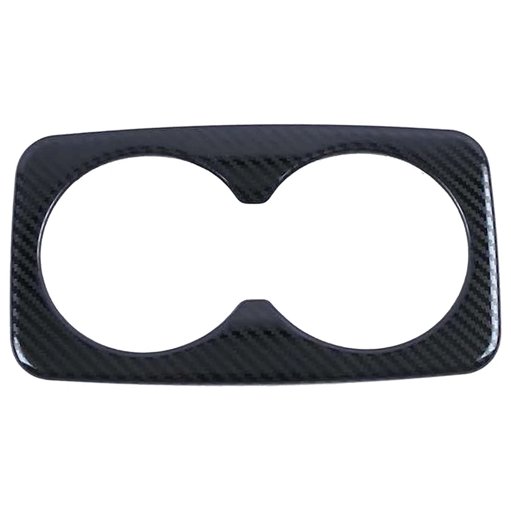 

Rear Seat Water Cup Holder Cover Trim for Ford Bronco Sport 2021 2022 Accessories, ABS Carbon Fiber