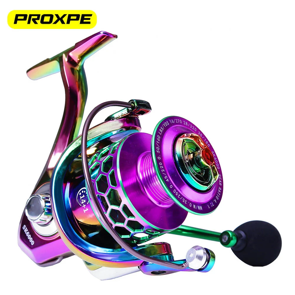 

PROXPE Fishing Wheel 8-15KG Max Drag Metal Spool Spinning Reel Carp Sea Saltwater Stainless Steel Bearing 5.0:1 4.7:1 Pesca