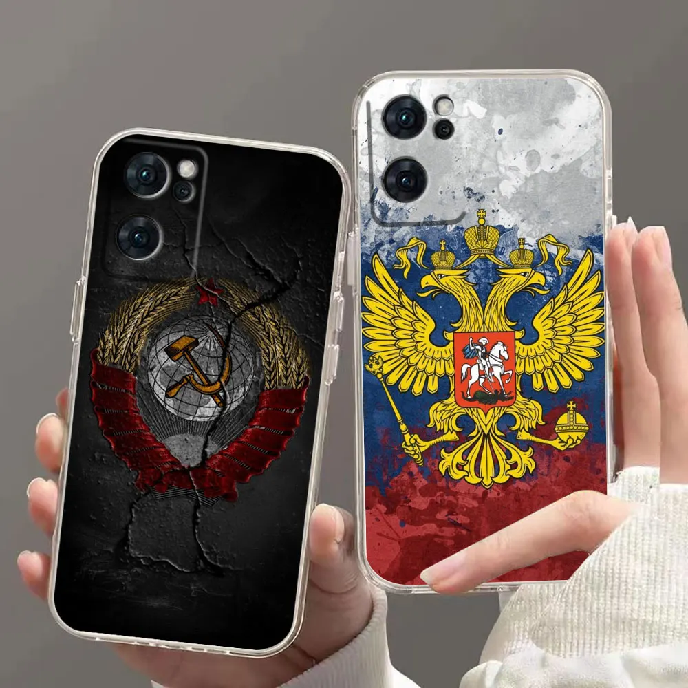 

Two-Headed Eagle Flag Of Russia Clear Case For OPPO RENO 7 6 5 4 2F A15 FIND X5 X3 A55 A73 A74 A92 A93 A94 F11 F7 4G 5G PRO Case