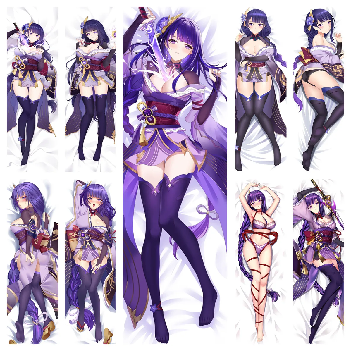 

Чехол для подушки Genshin Impact Аниме Dakimakura, чехол для подушки Beelzebul Raiden Shogun, постельное белье для дома, обнимающая подушка для тела, чехол