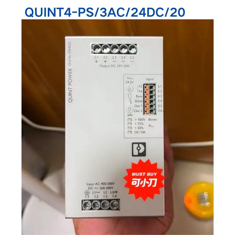 95% новый блок питания PHOENIX QUINT4-PS/3AC/24DC/20 2904622