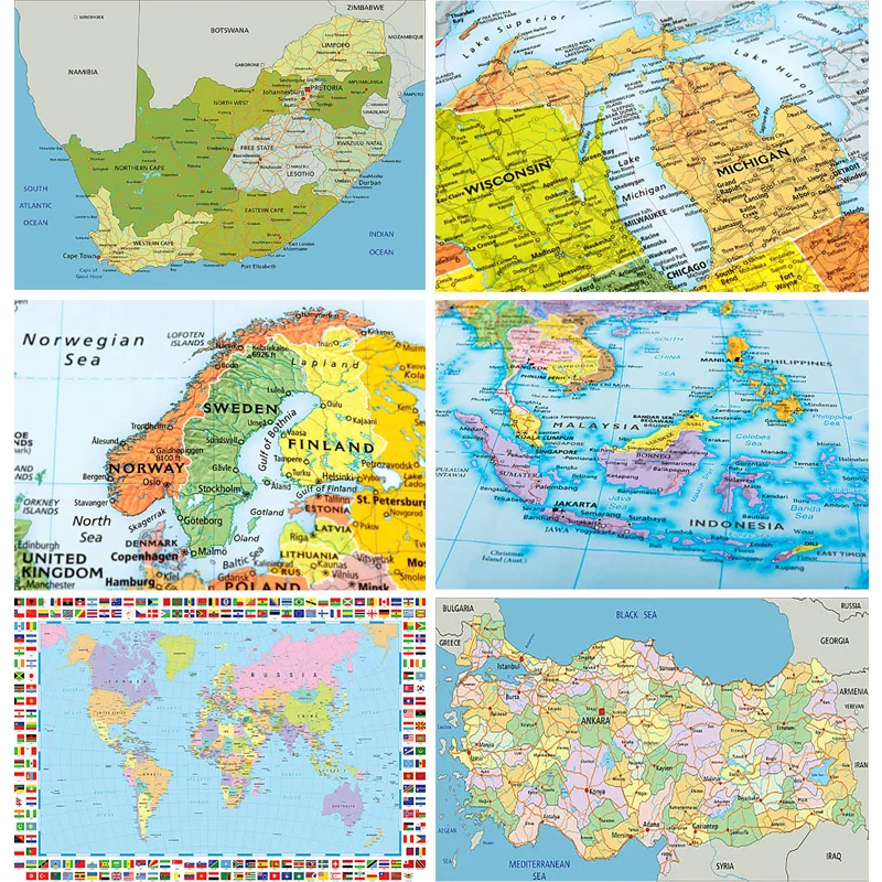

World map photography background country flags and country name portrait backdrop studio props 22423 DDTT-03
