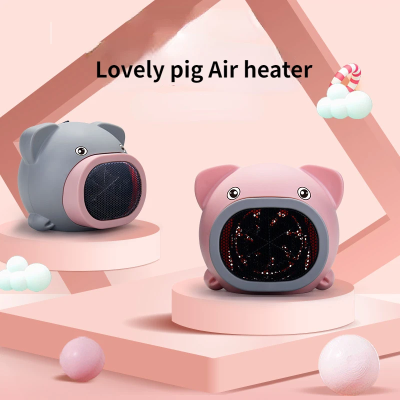 

Home appliance Portable Desktop Mini Warm Air blower quickly Heating for home Cute pig Air appliance Electric heater for office