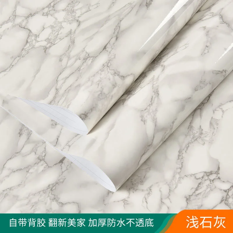 

Кухонная маслостойкая наклейка, водонепроницаемые самоклеящиеся обои, Влагостойкая плита, столешница, обновление кабинета, Мраморная пленка