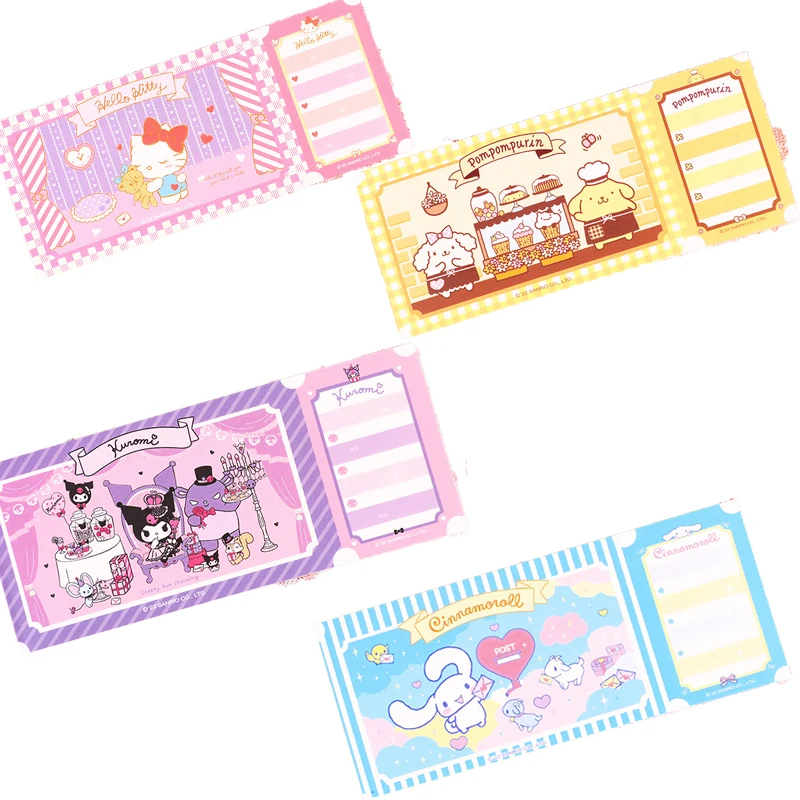 

Kawaii Sanrio Kuromi Cinnamorol блокнот в стиле колледжа без липкой бумаги