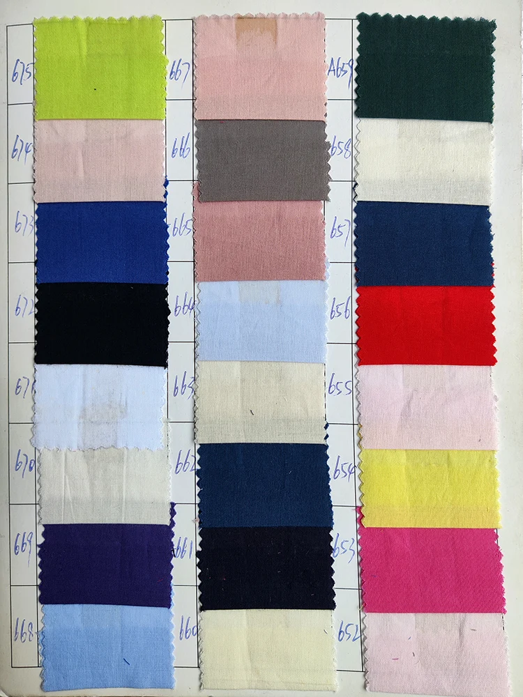 

Fine 100% Cotton Color Card Choose