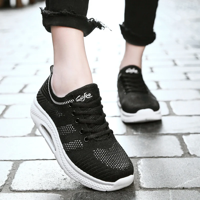 Women Casual Walking Shoes Fashion Breathable Mesh Platform Sneakers Vulcanized Shoes Chaussure Femme