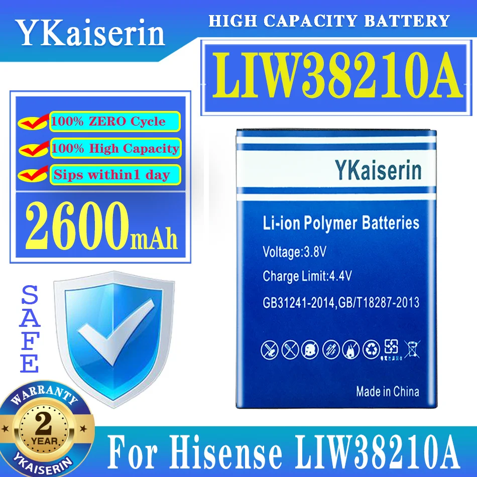

YKaiserin 2600mAh Replacement Battery for Hisense LIW38210A Mobile Phone Batteries