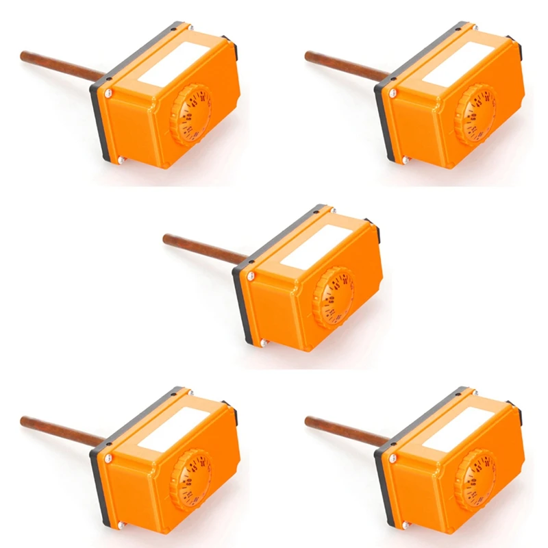 

5X G1/2 Male Thread Hot Water Pipe Thermostat Temperature Controller 90 Celsius High Temperature Start Heating System