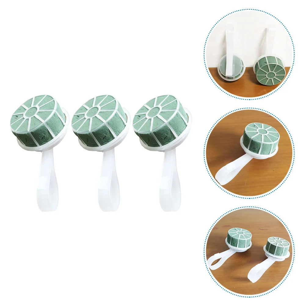 

3 Pcs Hold Hand Bouquet Bride Wedding Ceremony Decorations Holding Flower Holder Plastic Floral Handle Mud Bridal bouquets